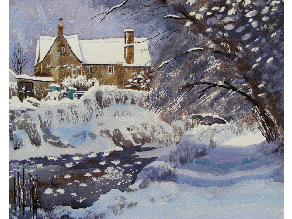 Snow Scene - Chalford Vale